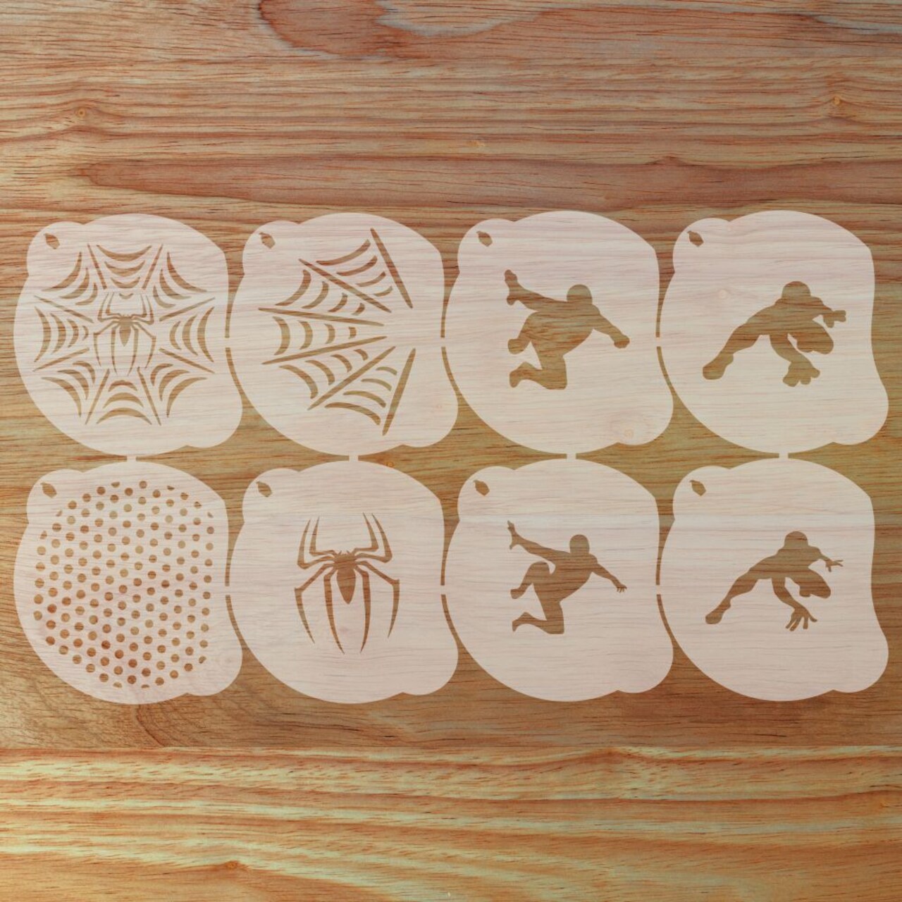 Comic Book Spider Face Painting Stencil Set | Perfect for Face Painting, Temporary Tattoos, Birthday Party | Designer Stencils |